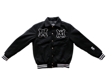 Load image into Gallery viewer, MA Black Wool Letterman Jacket