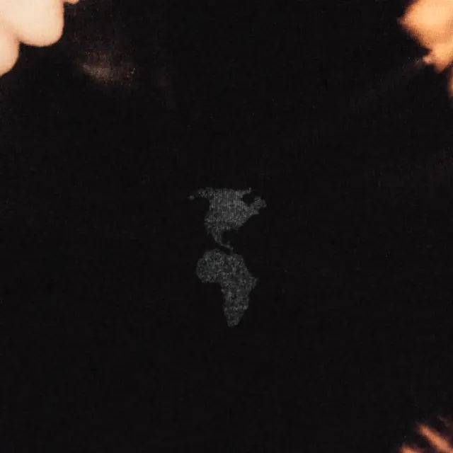 Hand-bleached black tee